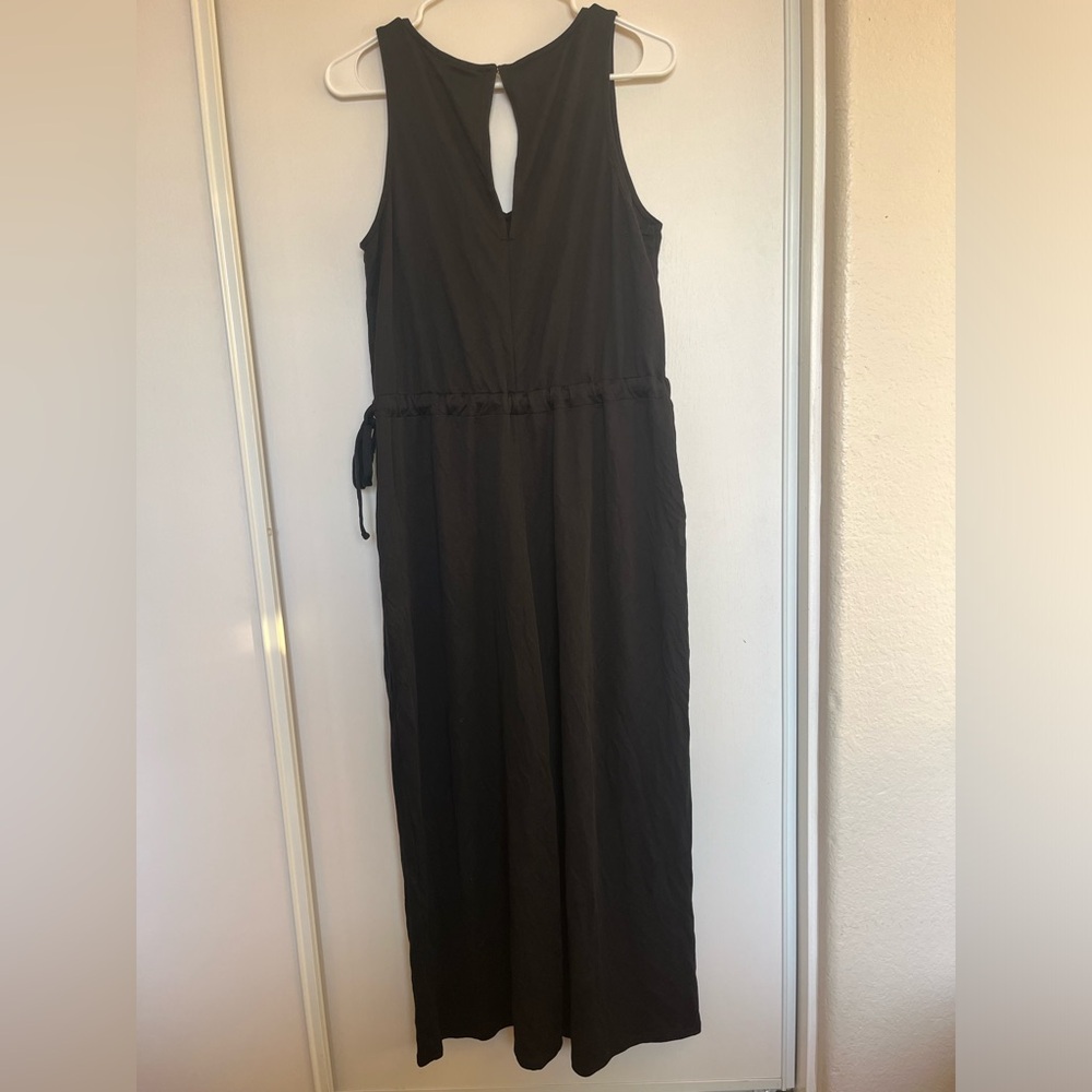 New‎ Sweaty Betty Cruise Cupro V Neck Wide Leg Jumpsuit Black Size 8 - Picture 7 of 8